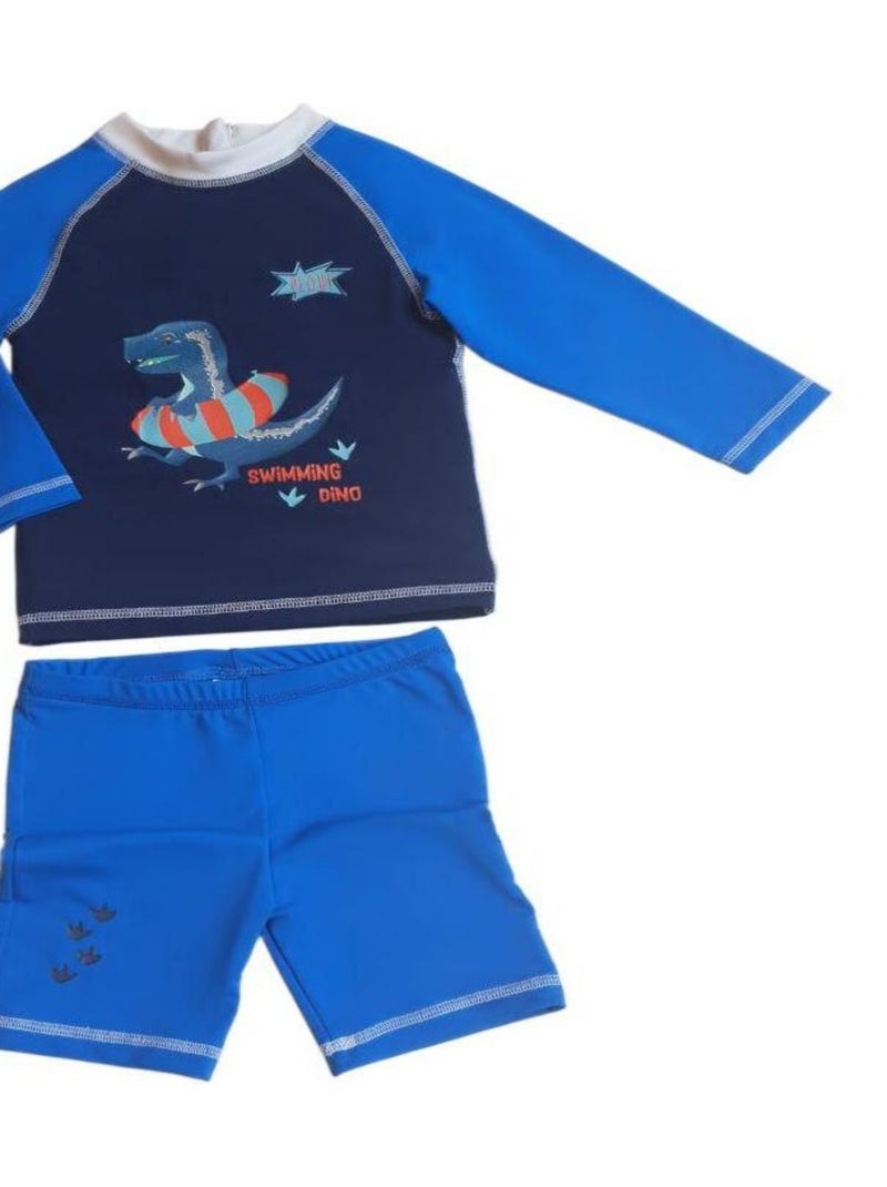Ensemble Anti-UV garçon : Dino Bleu Bleu - Kiabi