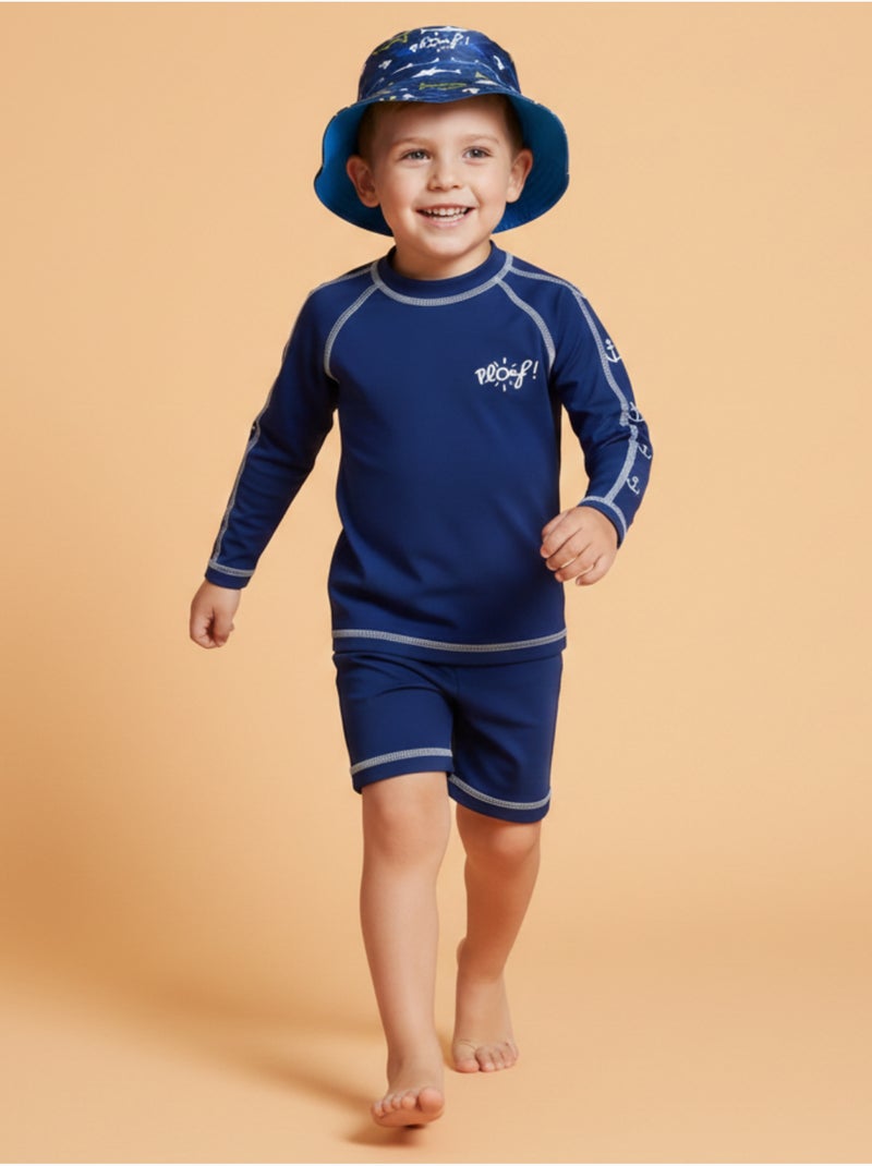 Ensemble Anti-UV garçon : Loup Bleu - Kiabi