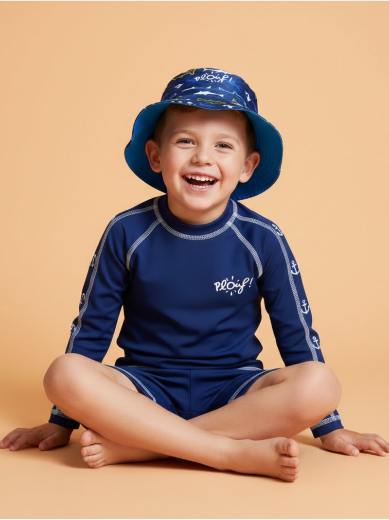 Ensemble Anti-UV garçon : Loup Bleu - Kiabi