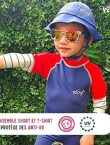 Ensemble Anti-UV garçon : Marin Bleu