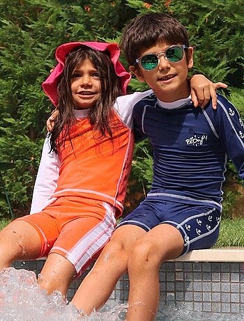 Ensemble Anti-UV pour fille Sunny fluo