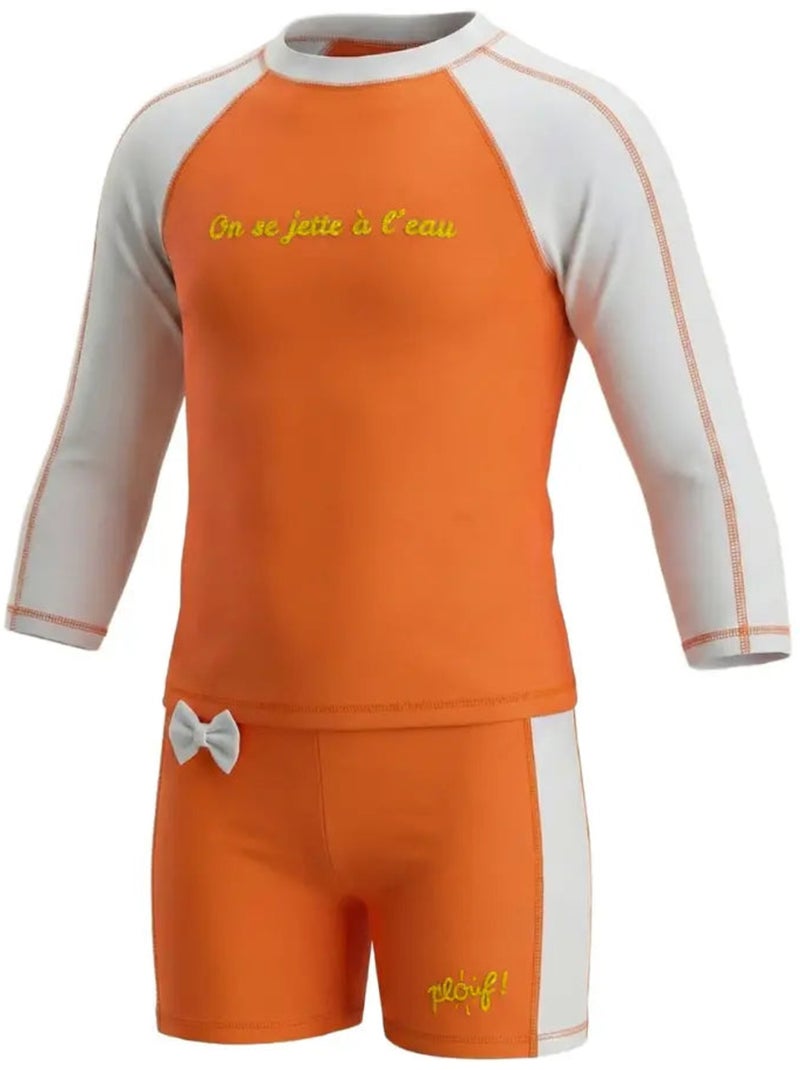 Ensemble Anti-UV pour fille Sunny fluo Orange - Kiabi