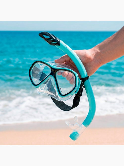 Ensemble aqua sport masque en cristal avec tube en silicone +12 ans - Kiabi