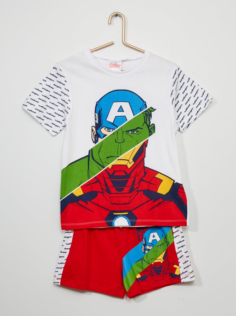 Ensemble 'Avengers' en jersey - 2 pièces blanc/rouge - Kiabi