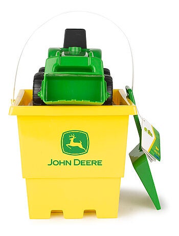 Ensemble bac à sable avec seau et camion-benne john deere dès 18 mois