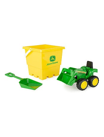 Ensemble bac à sable avec seau et camion-benne john deere dès 18 mois