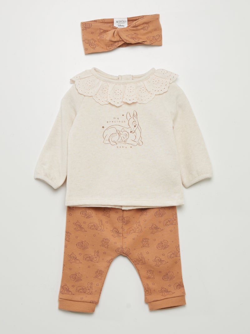 Ensemble 'Bambi' - 3 pièces Beige - Kiabi