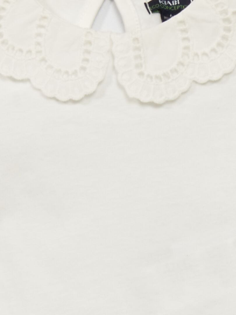 Barboteuse Et Bandeau - Blanc Brodé | Little marmaille