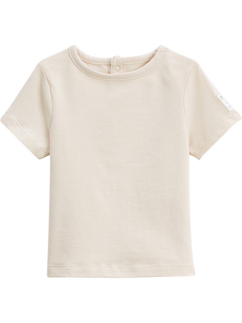 Ensemble barboteuse bloomer bébé en gaze de coton et t-shirt Mini Rêve Moutarde - Kiabi