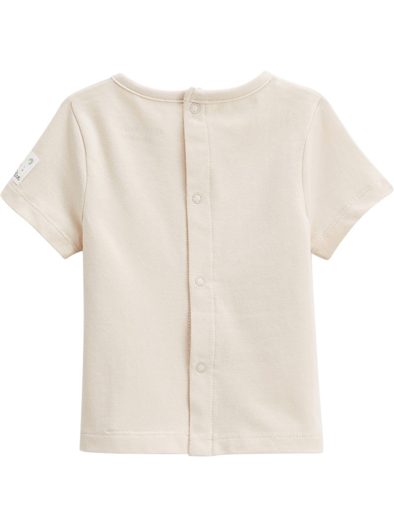 Ensemble barboteuse bloomer bébé en gaze de coton et t-shirt Mini Rêve Moutarde - Kiabi