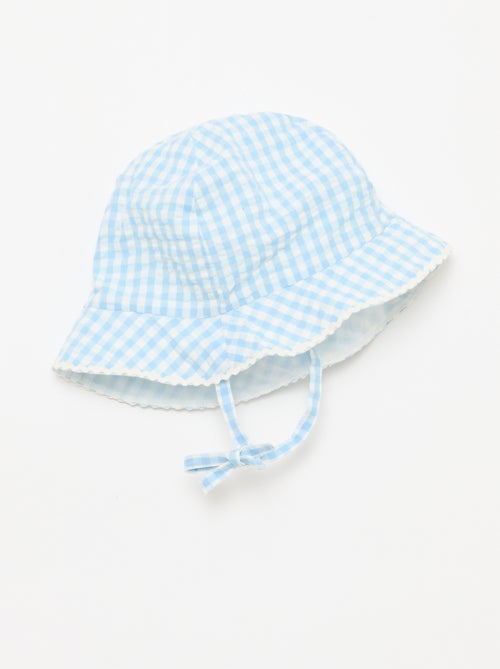 Ensemble barboteuse + bob à motif vichy - 2 pièces - Kiabi