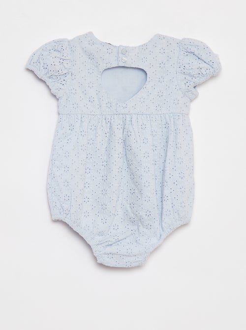 Ensemble barboteuse + bob en borderie anglaise - 2 pièces - Kiabi