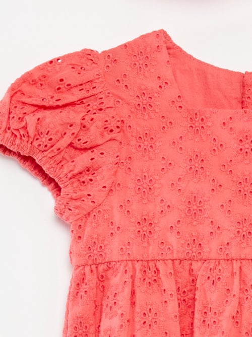 Ensemble barboteuse + bob en borderie anglaise - 2 pièces - Kiabi