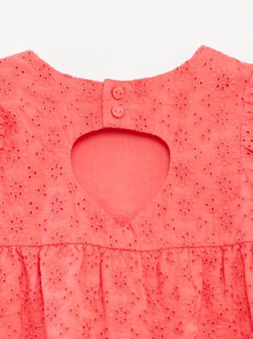 Ensemble barboteuse + bob en borderie anglaise - 2 pièces - Kiabi