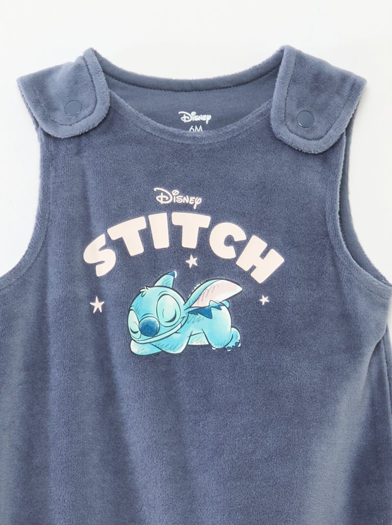 Ensemble barboteuse + body 'Disney' Bleu/rose - Kiabi