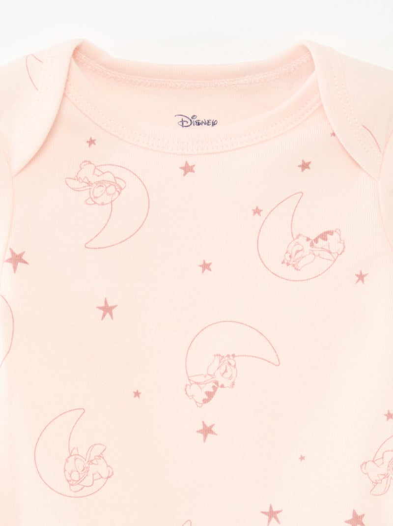 Ensemble barboteuse + body 'Disney' Bleu/rose - Kiabi