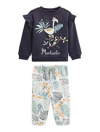 Ensemble b?b? sweat-shirt et pantalon en molleton Holamuchacha