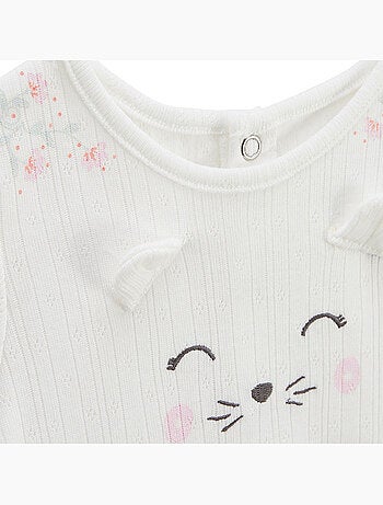 Ensemble b?b? t-shirt en pointelle et legging Badian