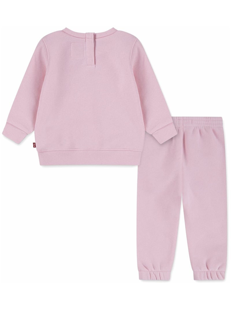 Ensemble Bébé 2 pièces sportswear sweat et bas de jogging - Levi's Kids Rose - Kiabi