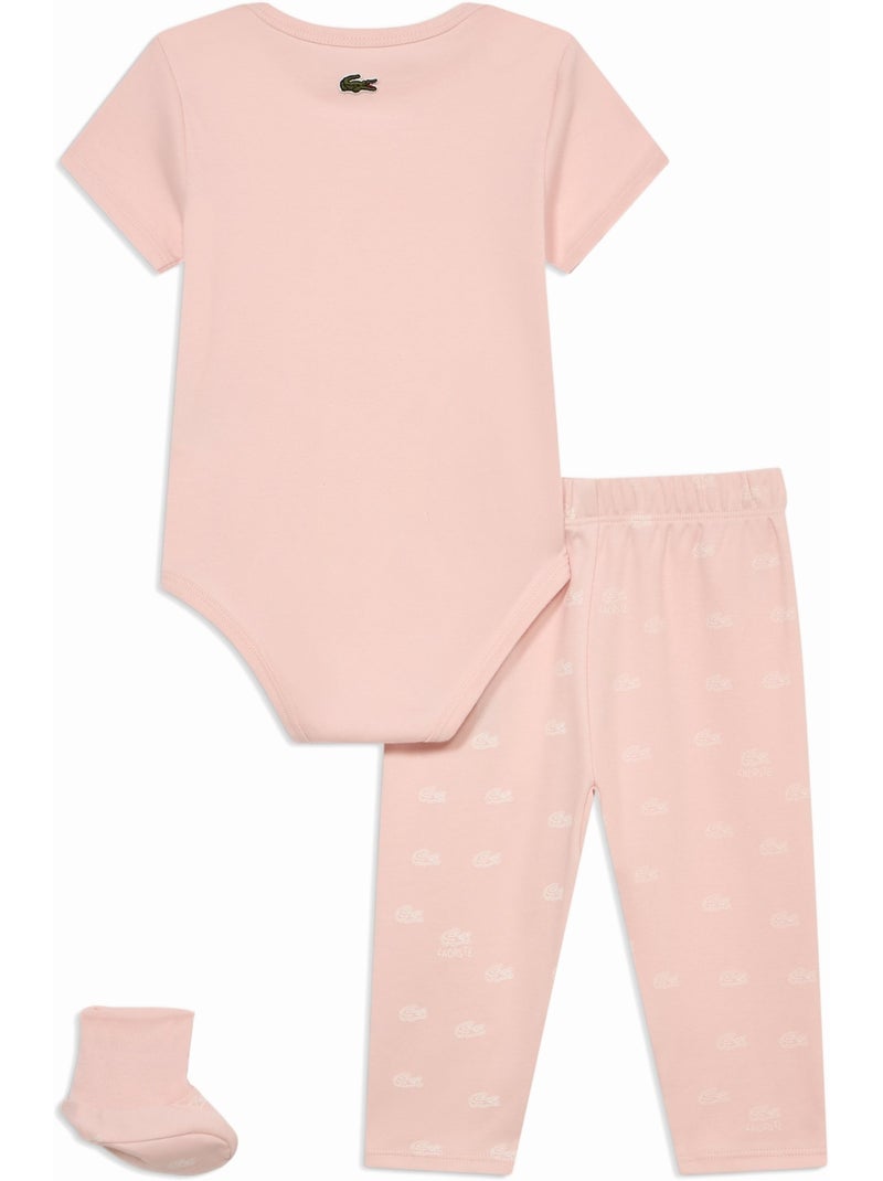 Ensemble bébé 3 pièces - lacoste Rose clair - Kiabi