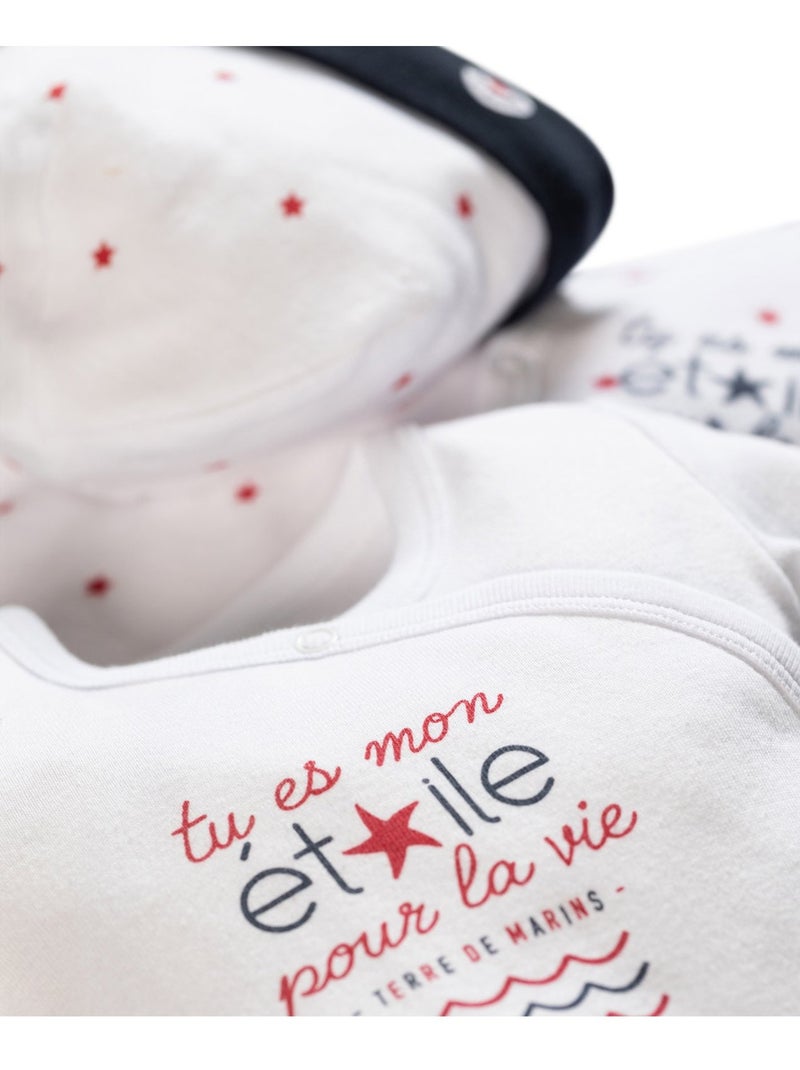 Ensemble bébé 3 pièces - Terre de Marins Blanc - Kiabi
