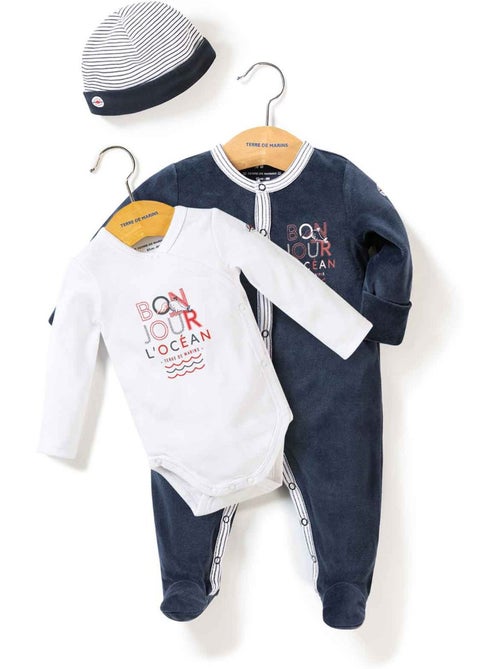Ensemble bébé 3 pièces - terre de marins - Kiabi Ensemble bébé 3 pièces - terre de marins - Kiabi