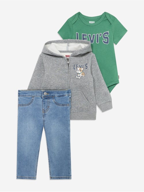 Ensemble Bébé 3 pièces body gilet à capuche et jean - Levi's Kids - Kiabi
