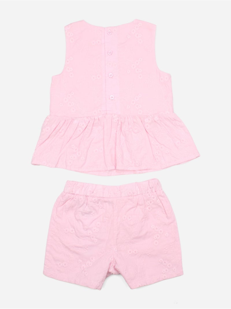 Ensemble Bébé à broderies - Guess kids Rose - Kiabi