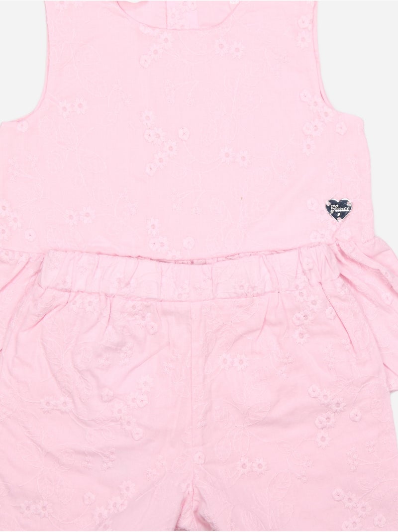 Ensemble Bébé à broderies - Guess kids Rose - Kiabi