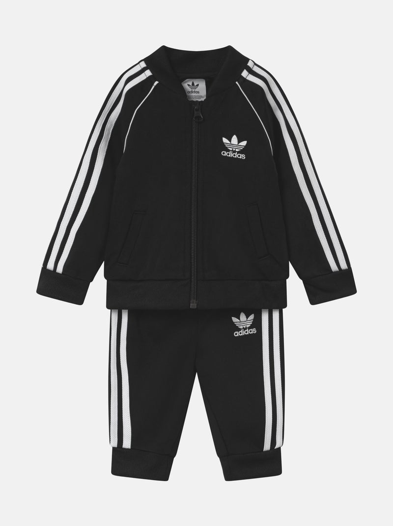 Ensemble Bébé Adidas Originals à bandes Blanc Noir - Kiabi