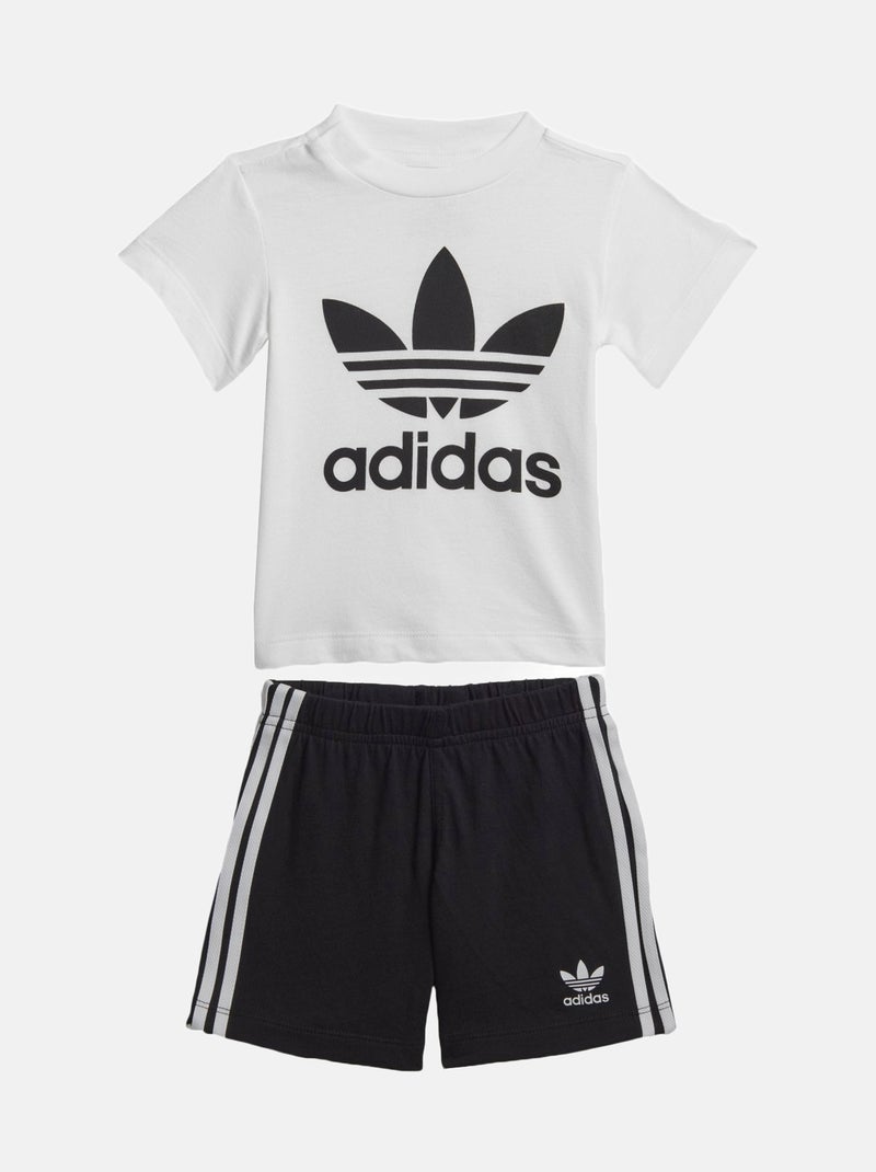 Ensemble Bébé Adidas Originals manches courtes Blanc Noir - Kiabi