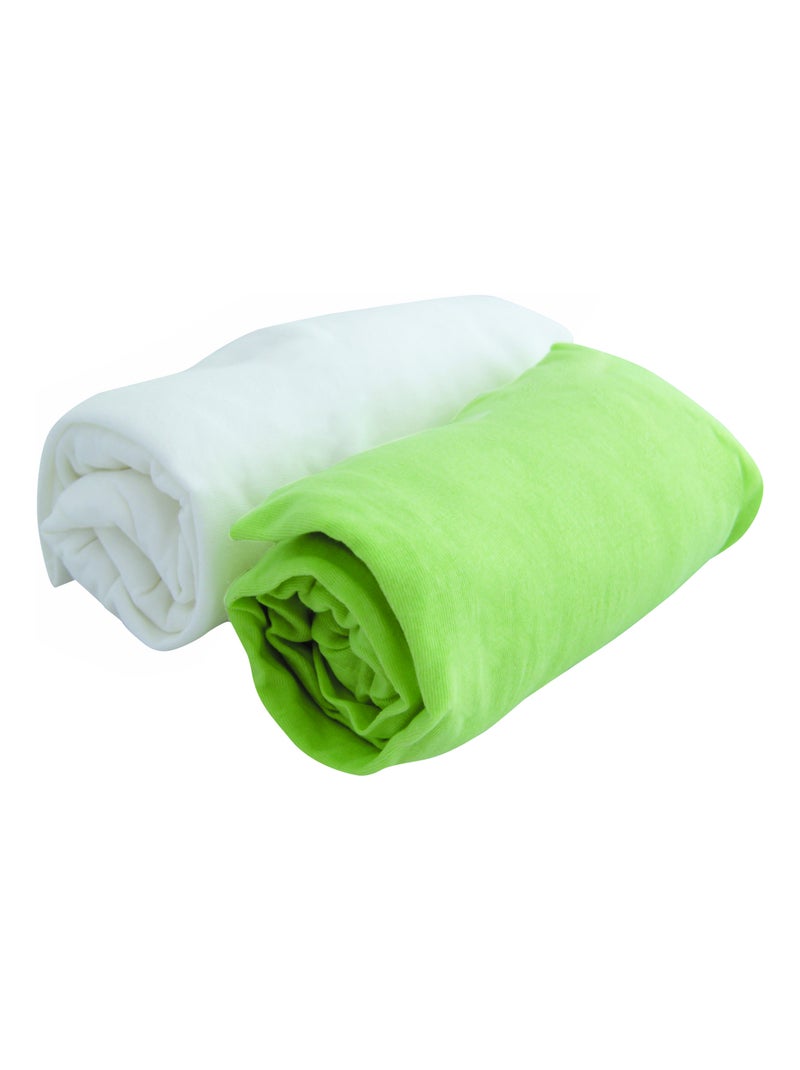 Ensemble bébé avec 1 alèse + 1 drap housse Vert olive - Kiabi