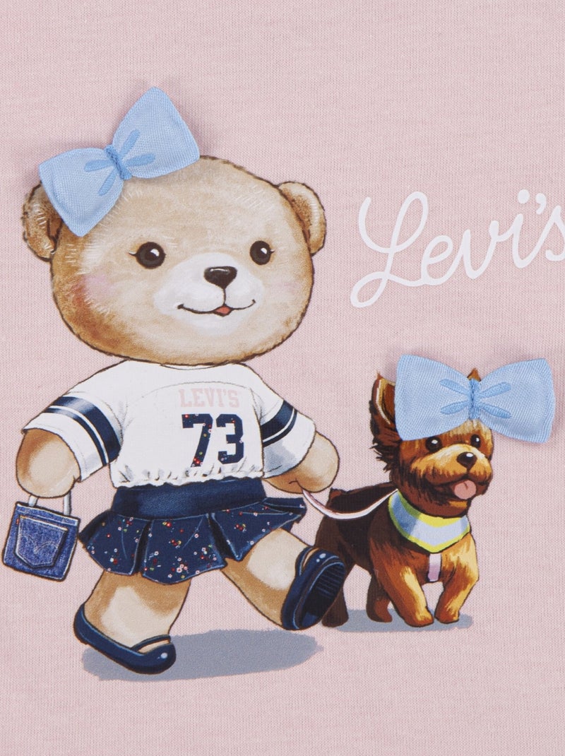 Ensemble Bébé bébé fille 3 pièces pull gilet et bas en jean  - Levi's Kids Rose - Kiabi