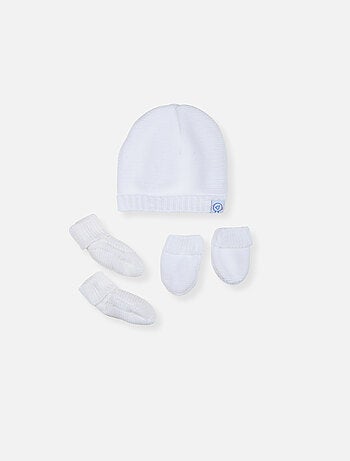 Ensemble bébé bonnet et chaussons