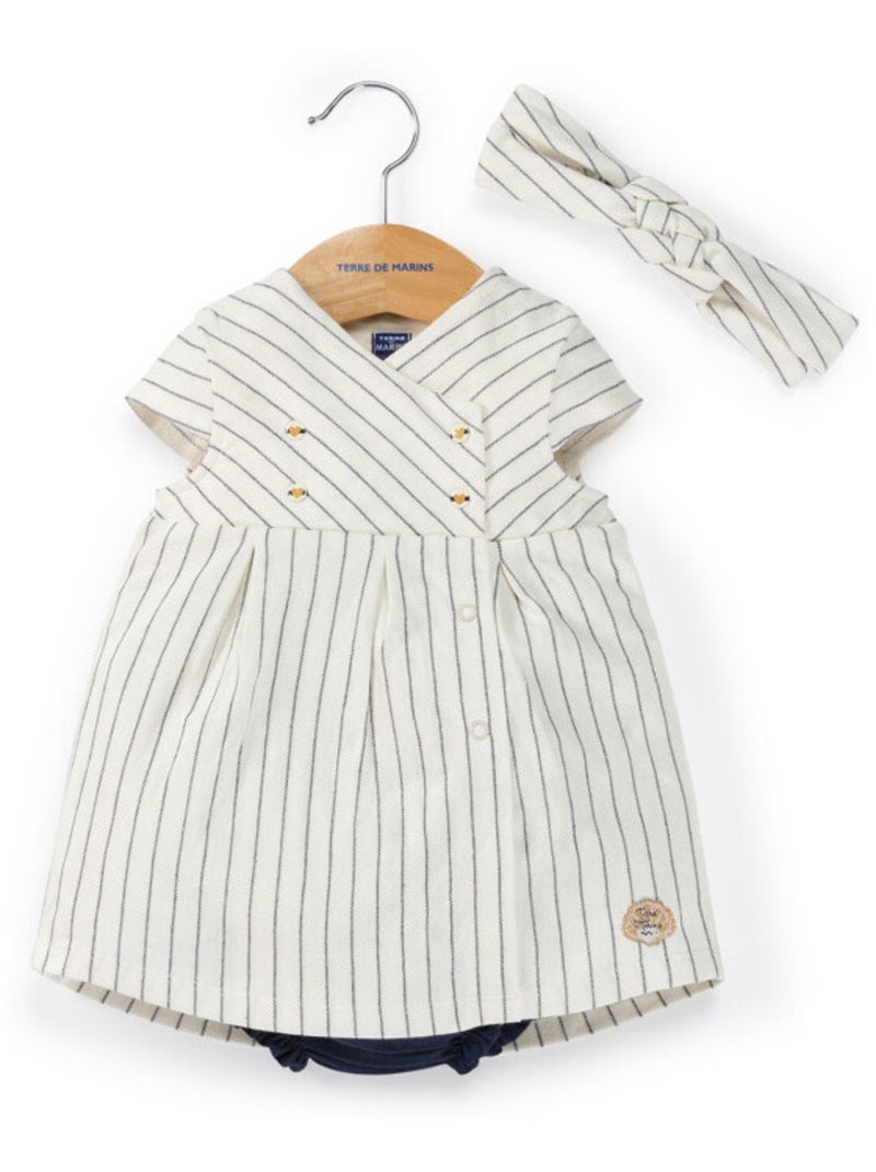 Ensemble Bébé Fille robe + bloomer + bandeau Multicolore - Kiabi