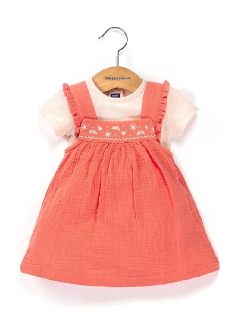 Ensemble Bébé Fille robe + body Rose - Kiabi