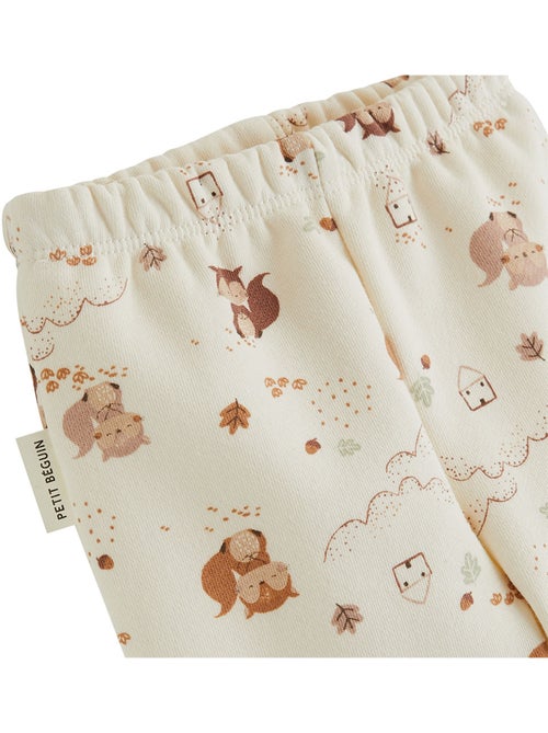 Ensemble bébé gilet croisé et pantalon avec pieds en molleton caramel - Kiabi Ensemble bébé gilet croisé et pantalon avec pieds en molleton caramel - Kiabi