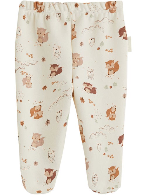 Ensemble bébé gilet croisé et pantalon avec pieds en molleton caramel - Kiabi Ensemble bébé gilet croisé et pantalon avec pieds en molleton caramel - Kiabi