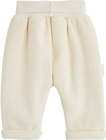 Ensemble bébé gilet croisé et pantalon en velours flocon