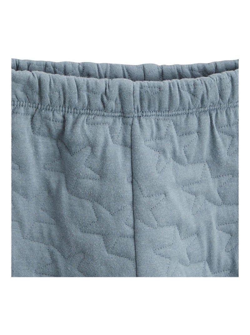 Ensemble bébé gilet en velours et pantalon en coton matelassé Rêverie Bleu - Kiabi