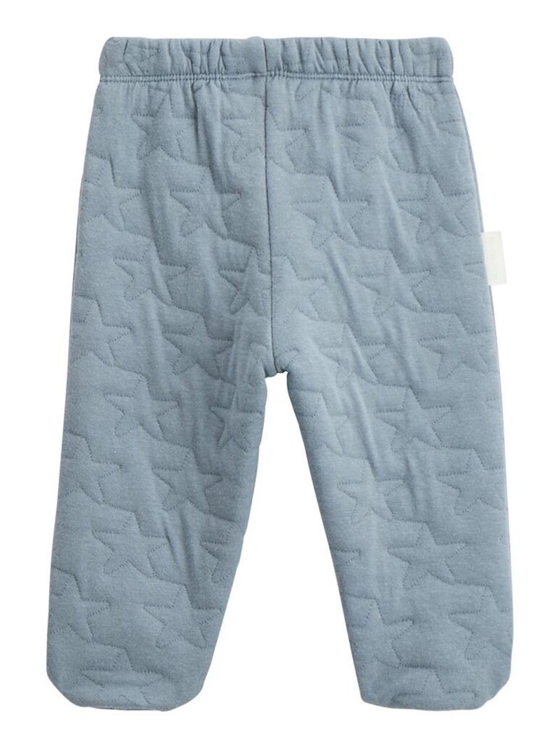 Ensemble bébé gilet en velours et pantalon en coton matelassé Rêverie Bleu - Kiabi
