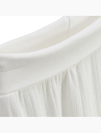 Ensemble bébé gilet et pantalon à pied en pointelle Badian