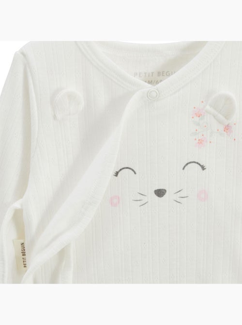 Ensemble bébé gilet et pantalon à pied en pointelle Badian - Kiabi