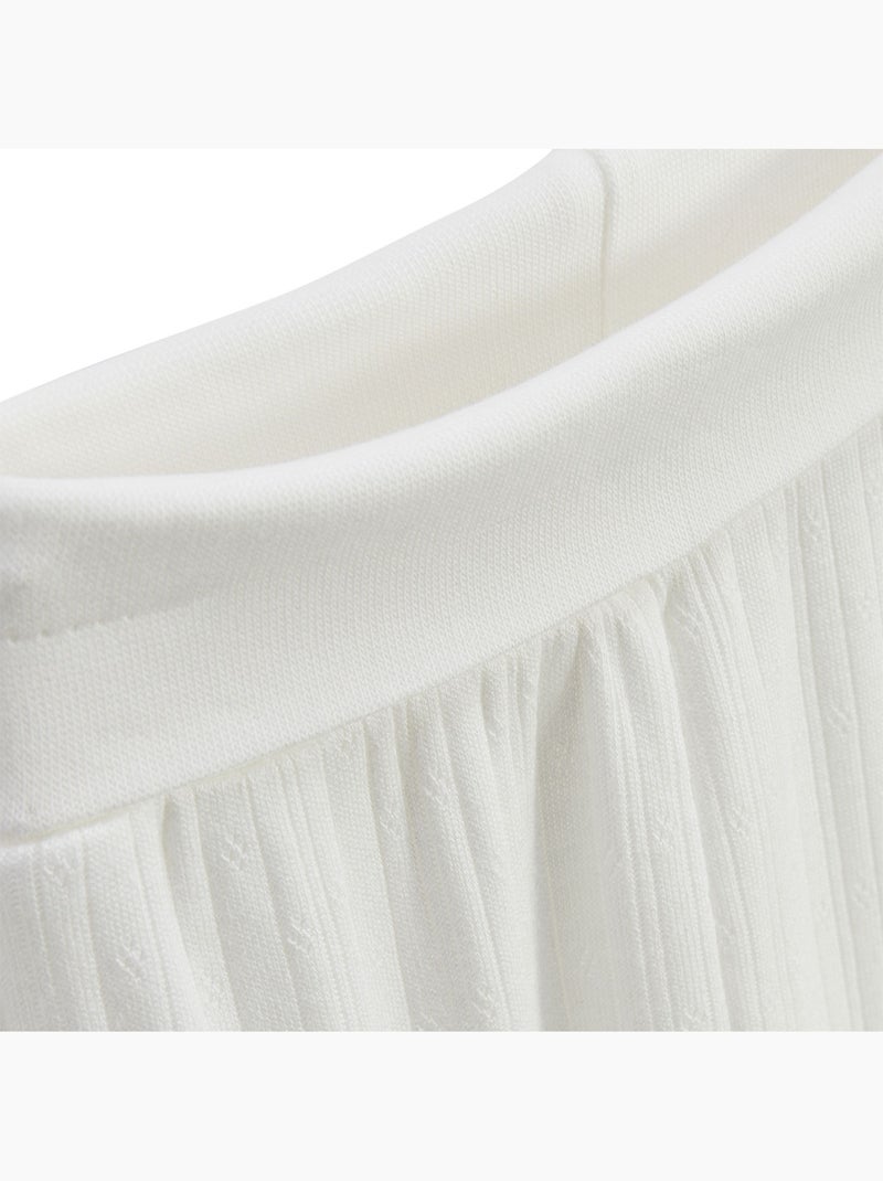 Ensemble bébé gilet et pantalon à pied en pointelle Badian Ecru - Kiabi