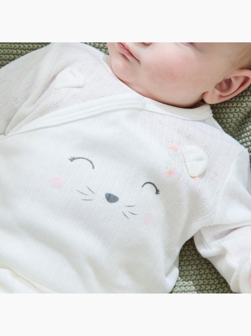 Ensemble bébé gilet et pantalon à pied en pointelle Badian - Kiabi