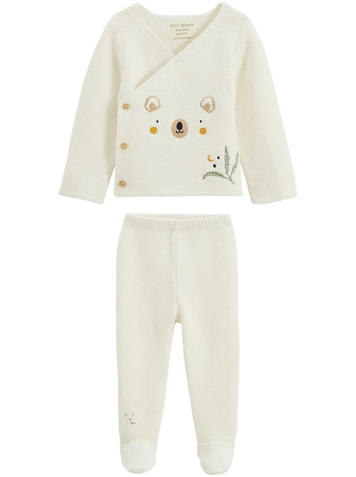 Ensemble bébé gilet et pantalon avec pieds en tricot Mini Rêve - Kiabi