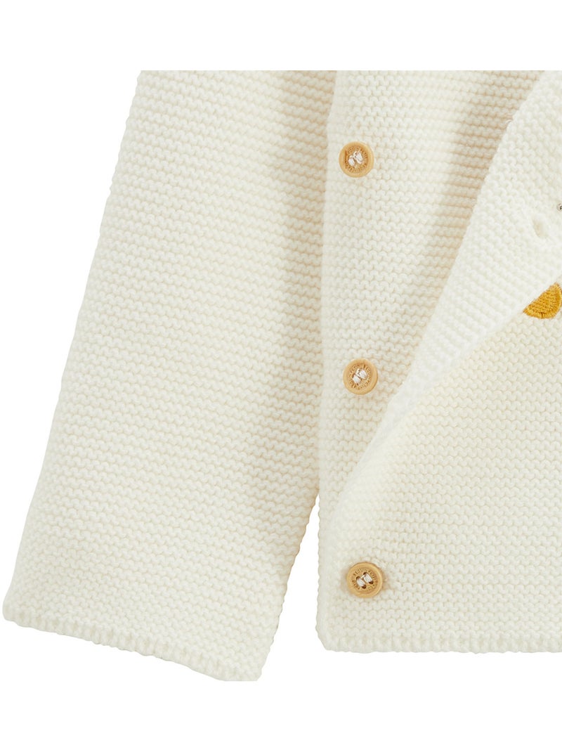 Ensemble bébé gilet et pantalon avec pieds en tricot Mini Rêve Ecru - Kiabi