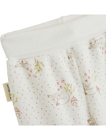 Ensemble bébé gilet et pantalon avec pieds en velours Doucette