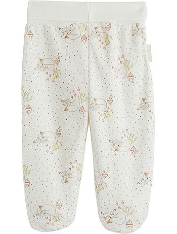 Ensemble bébé gilet et pantalon avec pieds en velours Doucette