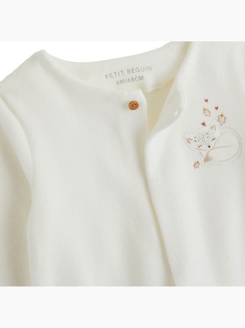 Ensemble bébé gilet et pantalon avec pieds en velours Doucette - Kiabi